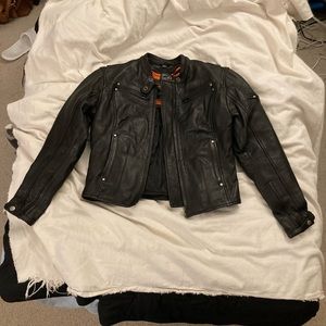 High Mileage Leather Jacket Unzip Vest Size Small